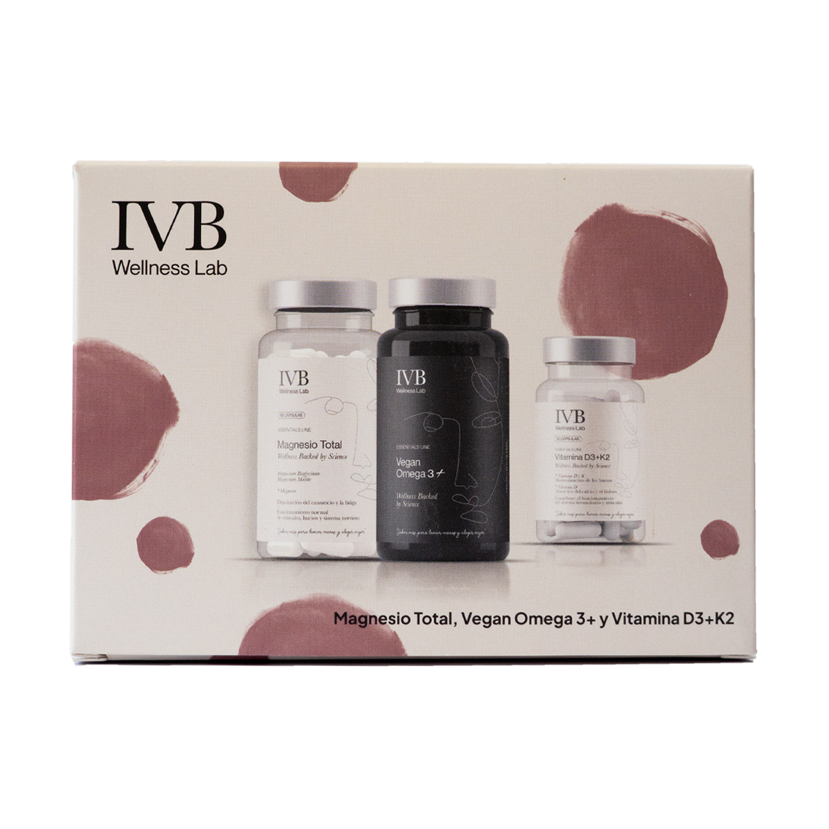 PACK ESENCIALES MAGNESIO + OMEGA3 + VITAMINA D3 K2 IVB WELLNESS LAB