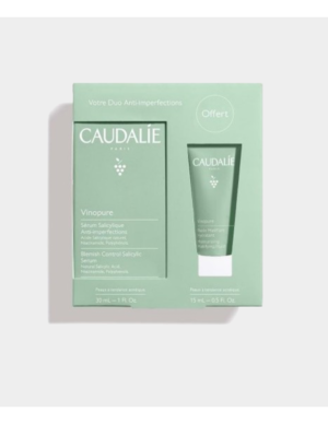 Cofre Vinopure Sérum salicílico anti-imperfecciones + Fluido matificante 50ml Caudalie