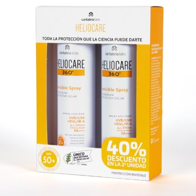 PACK HELIOCARE 360 INVISIBLE SPRAY 200 + 200 ML
